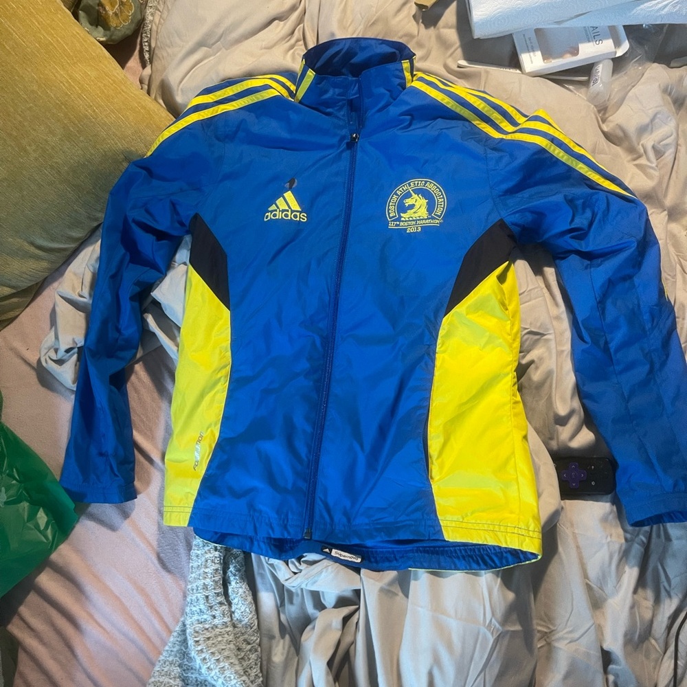 Adidas Blue and Green Jacket